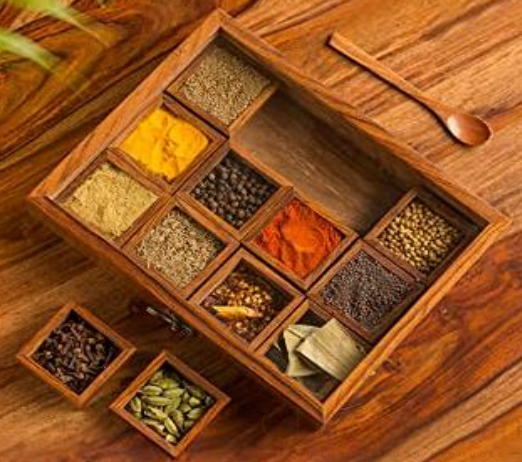 Wooden Spice Box