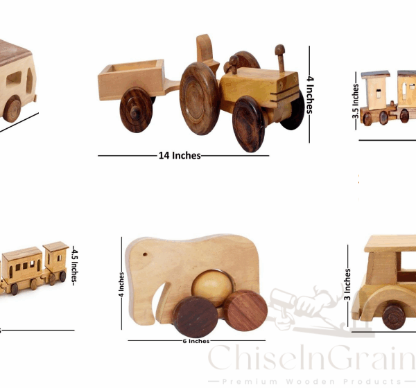 Premium Wooden Toy Collection (6-in-1 Pack)