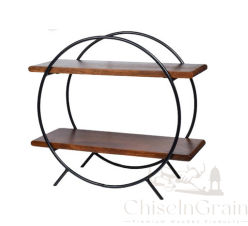 Round Metal & Wooden Countertop Rack - Image 2