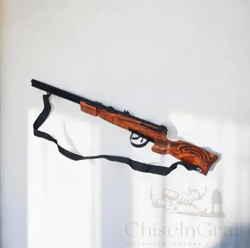 Premium Wooden & Iron Rifle Showpiece