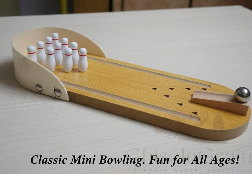 Classic Mini Wooden Bowling Game