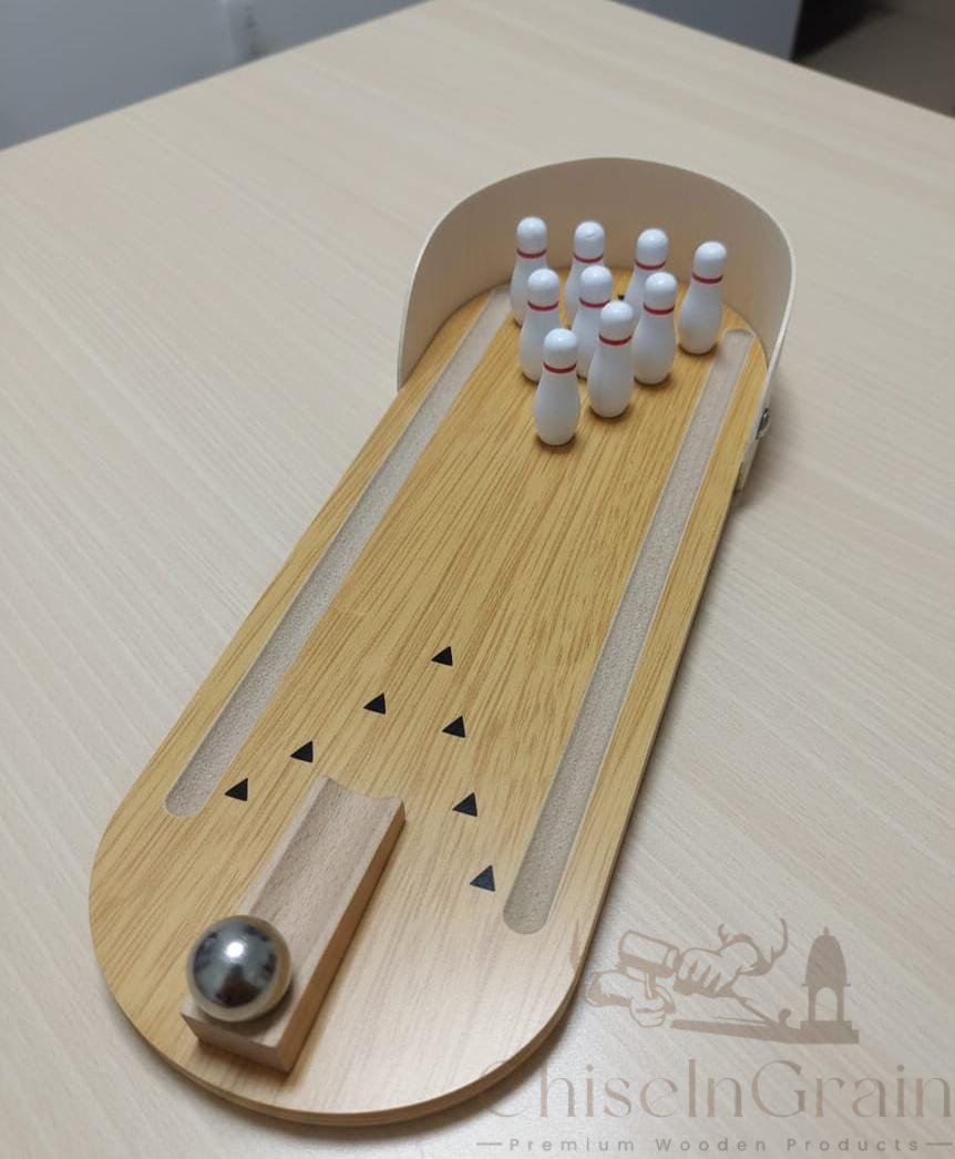 Classic Mini Wooden Bowling Game - Image 3