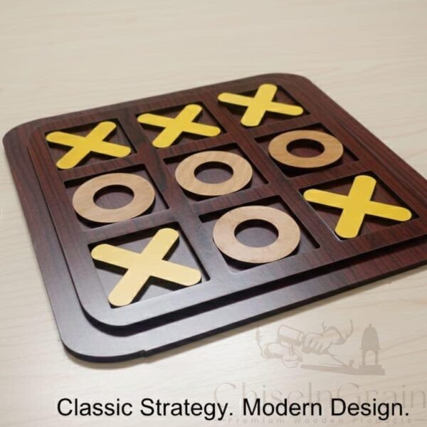 Wooden Tic Tac Toe (8-Inch Classic Edition)
