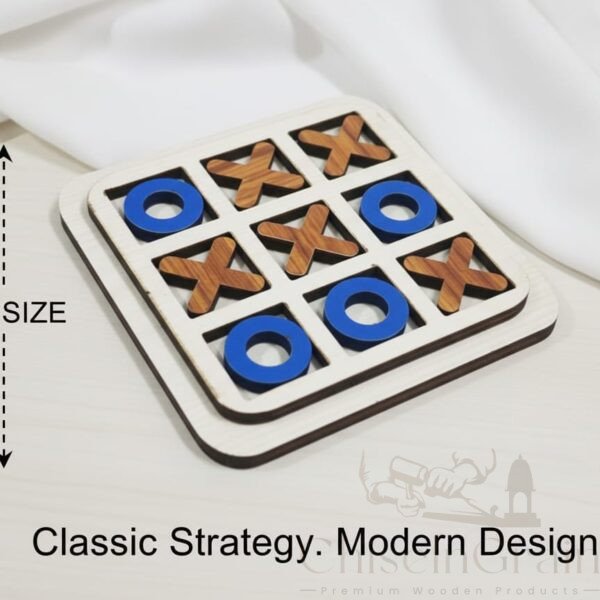 Wooden Tic-Tac-Toe (4 Inch Compact Edition)