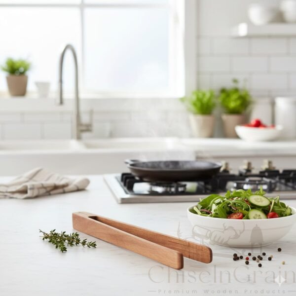 Premium Wooden Kitchen Tongs [Chimta]