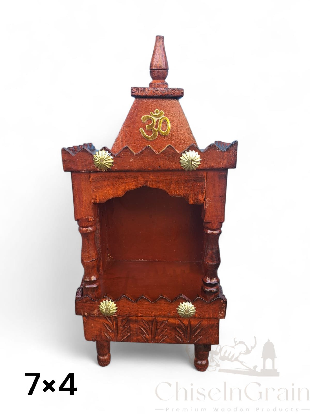 Mini Wooden Pooja Mandir (7x4 inches) - Image 2